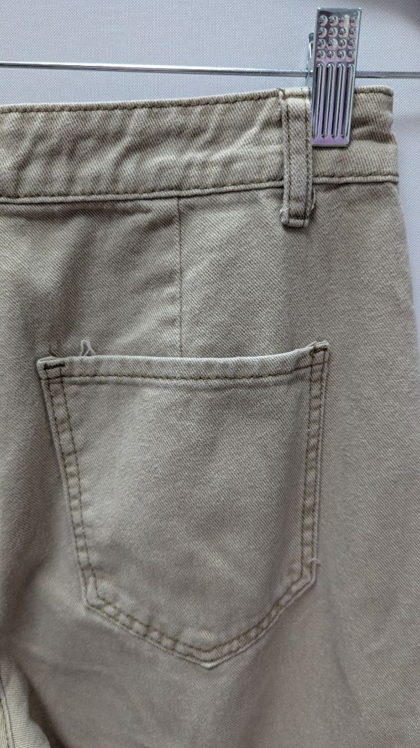 DAZY Light Khaki Wide-Leg Cargo Pants