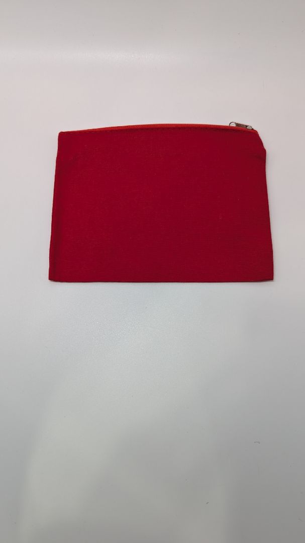 Red "Sparkle Every Day" Canvas Makeup Pouch