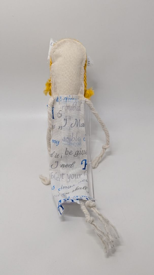 Handmade Faith White/Blue Spiritual Modern Primitive Doll