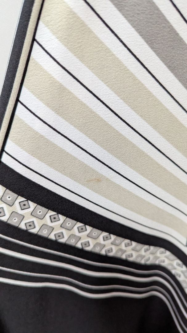 JM Collection Black/White Mixed Print Asymmetrical Skirt