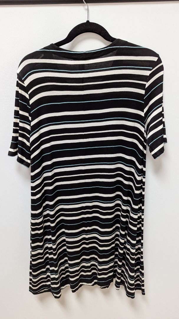 LOFT Outlet Black/White Striped Short-Sleeve Tee Dress