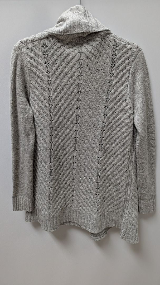 LOVESTITCH Light Grey Crochet Knit Cardigan