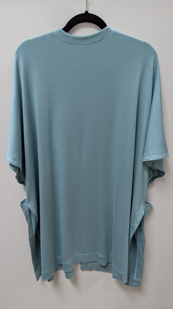 savvi Turquoise Short Kimono Sleeve Knit Cardigan