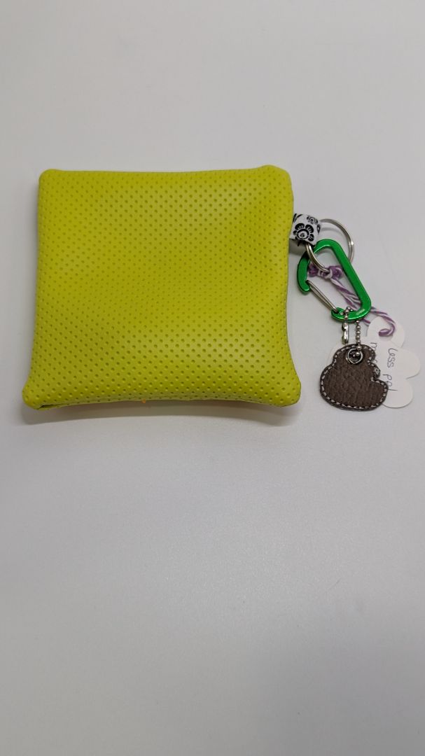 Handmade Lime Green "Less People, More Dogs" Poo Waste Bag Holder