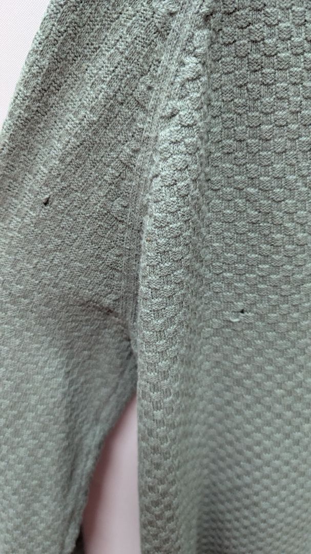 Free Assembly Dark Green Textured Knit Sweater