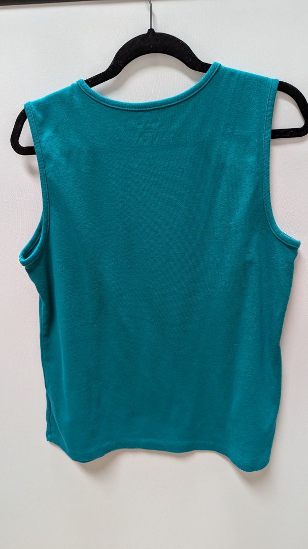 White Stag Turquoise Rounded Neck Casual Tank