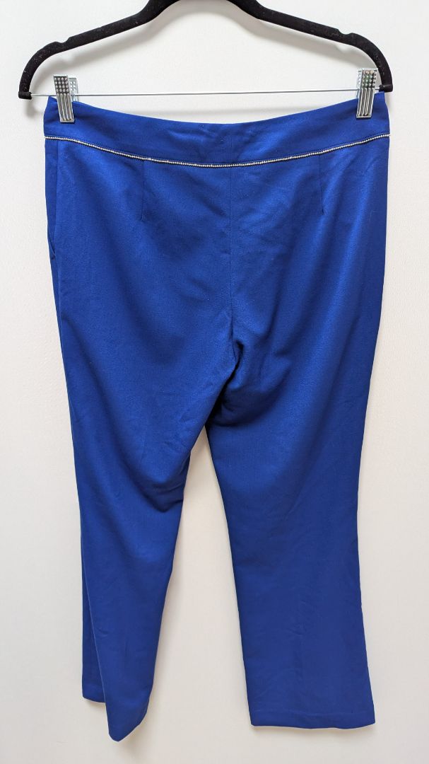 Calvin Klein Deep Blue Chain-Waist Trouser Pants