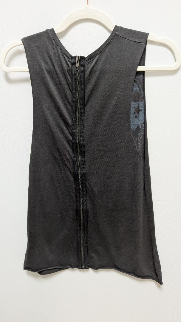 BERSHKA Collection Dark Grey "Motor Rebel" Graphic Tank