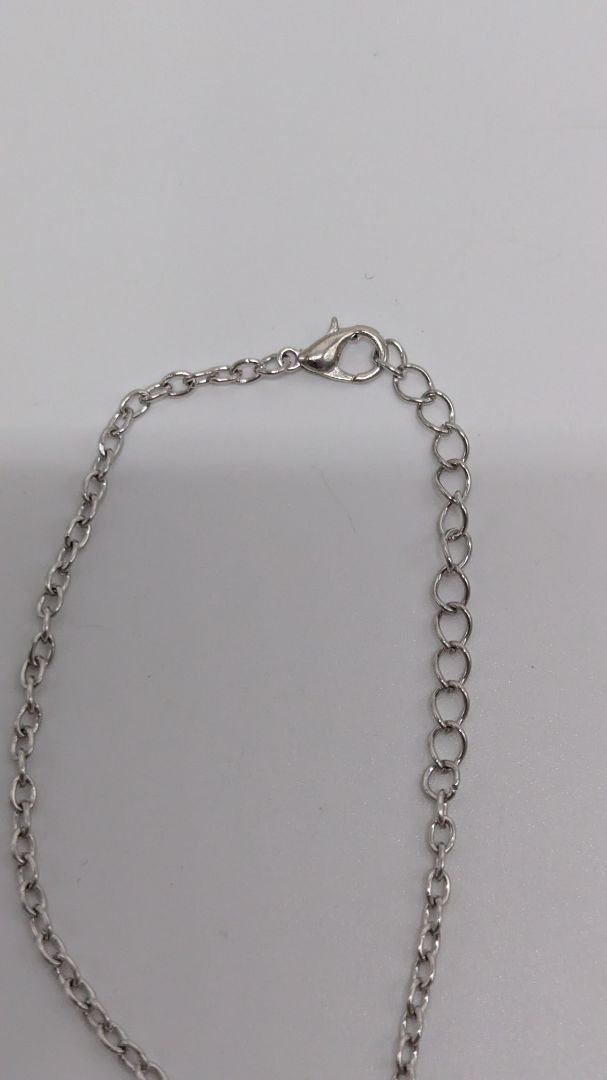 Silver Chain Bracelet with Axe & Rhinestone Charms