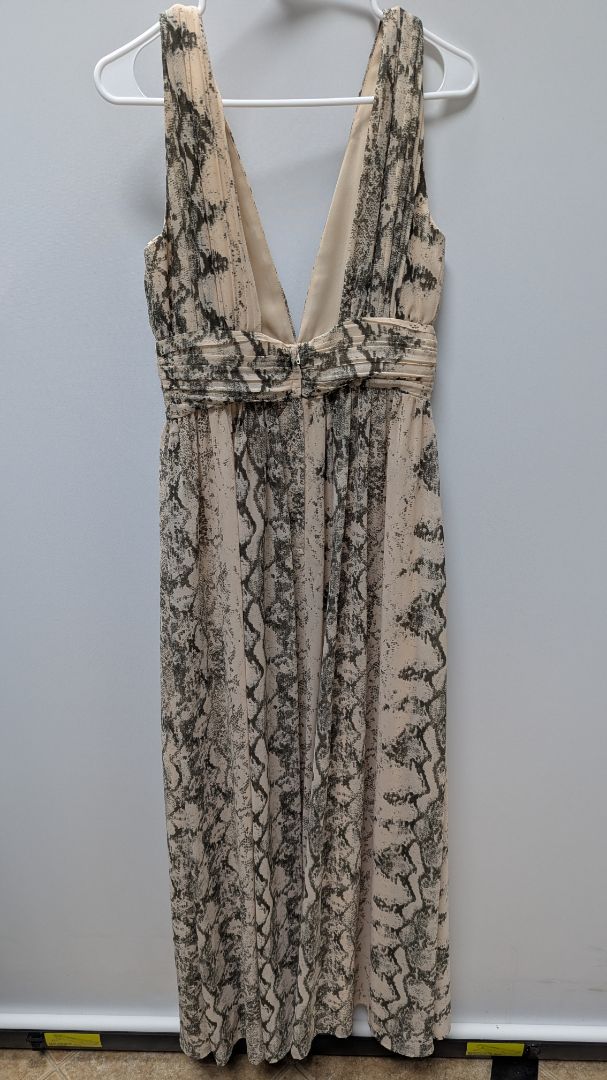 H&M Tan Snake Print Sleeveless Maxi Dress
