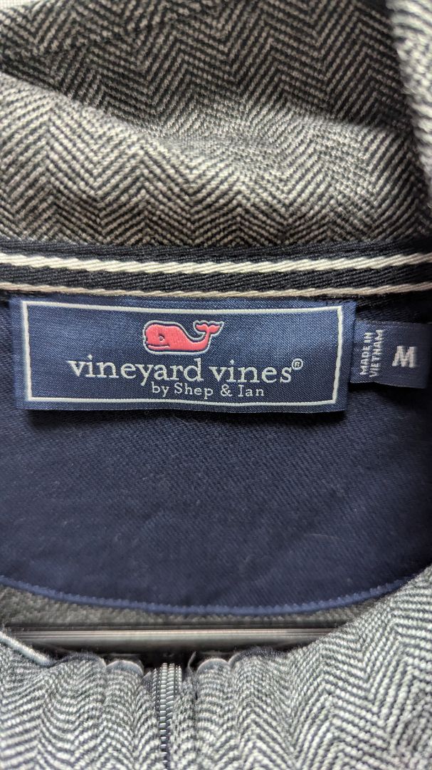 vineyard vines Dark Grey Men's Zippered Sweatshirt