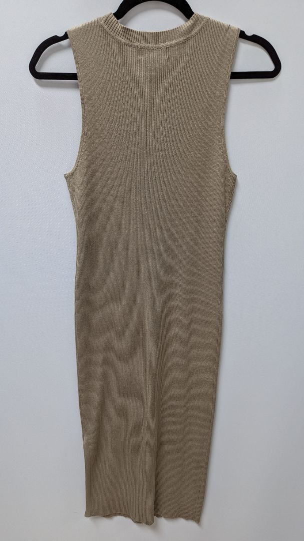 Calvin Klein Jeans Light Brown Ribbed Maxi Dress