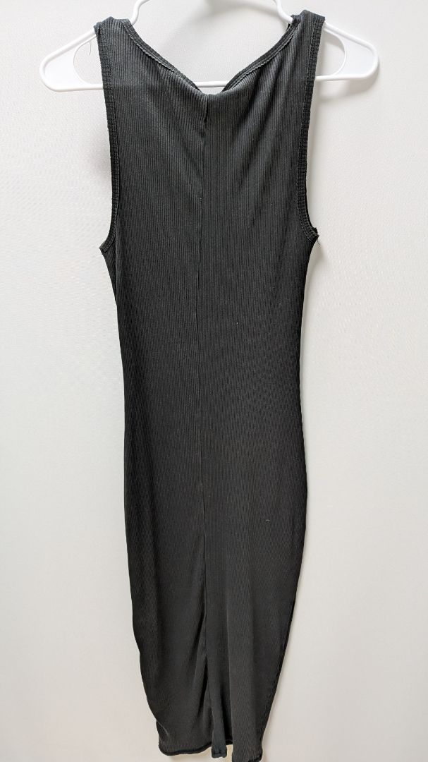 Divided H&M Dark Grey Sleeveless Ribbed Maxi Dress