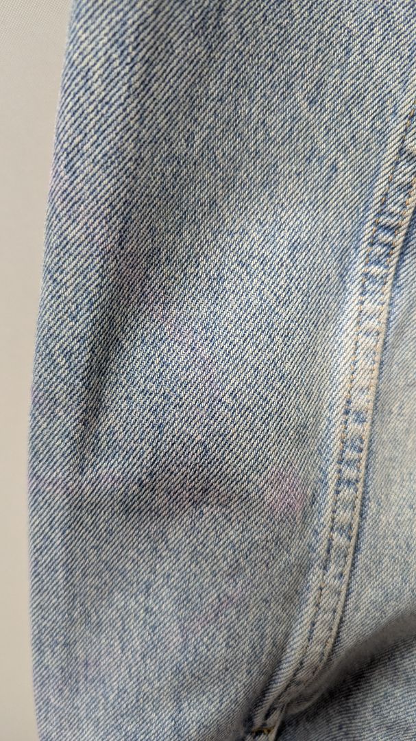 Zara RHUIGI Medium Wash Zippered Denim Jacket