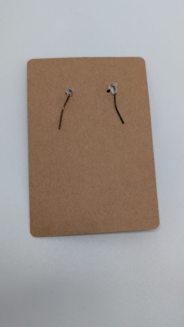 Vintage Gold-Tone Oval Hoop Dangle Fish Hook Earrings