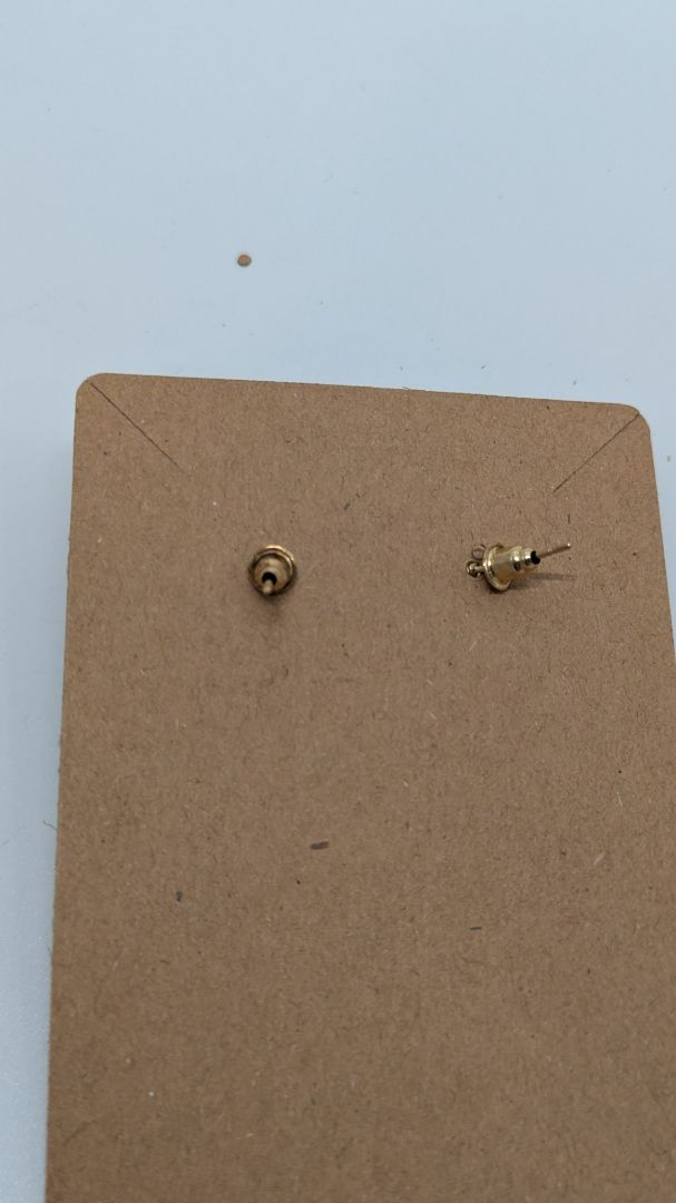 Vintage Gold-Tone Mini Hoop Stud Earrings