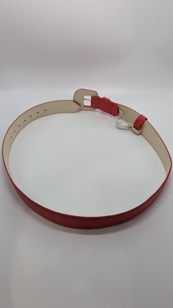Red Faux-Snakeskin Belt