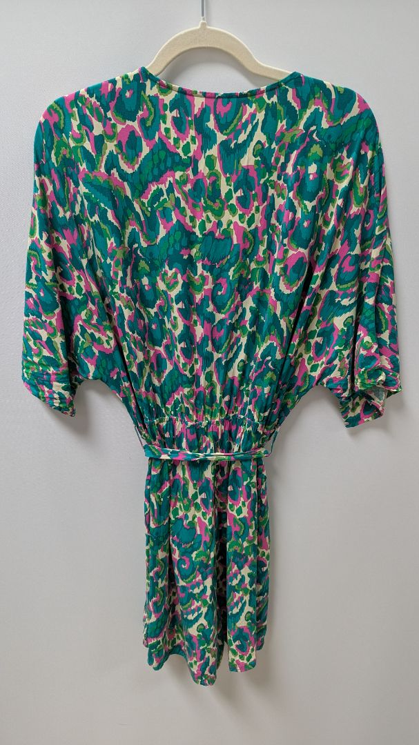 Cupshe Green Printed Faux-Wrap Romper