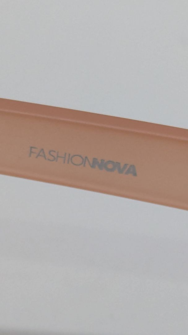 Fashion Nova Rose Gold/Pink Shield Sunglasses