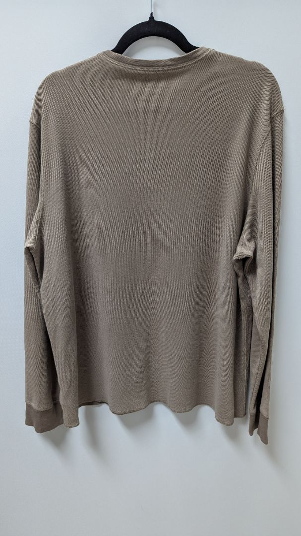 UnTuckit Tan Long-Sleeve Shrock Henley Tee