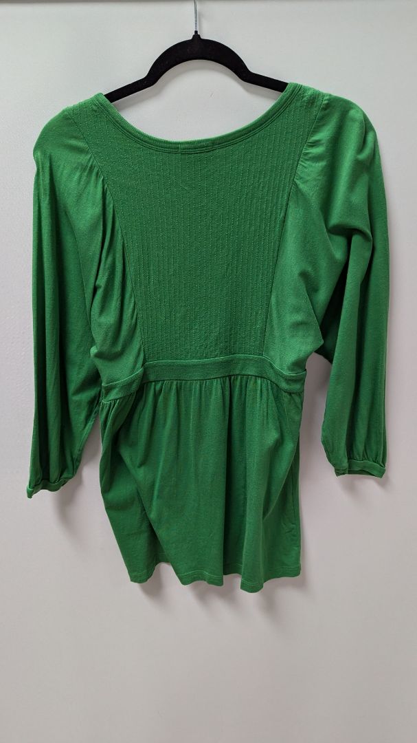 Juicy Couture Kelly Green Bohemian Babydoll Peasant Blouse