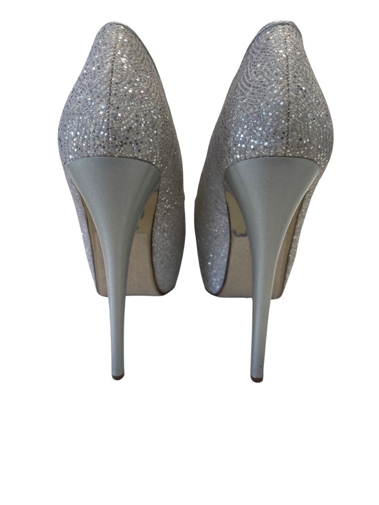 Paprika Silver Sparkle Platform Heels