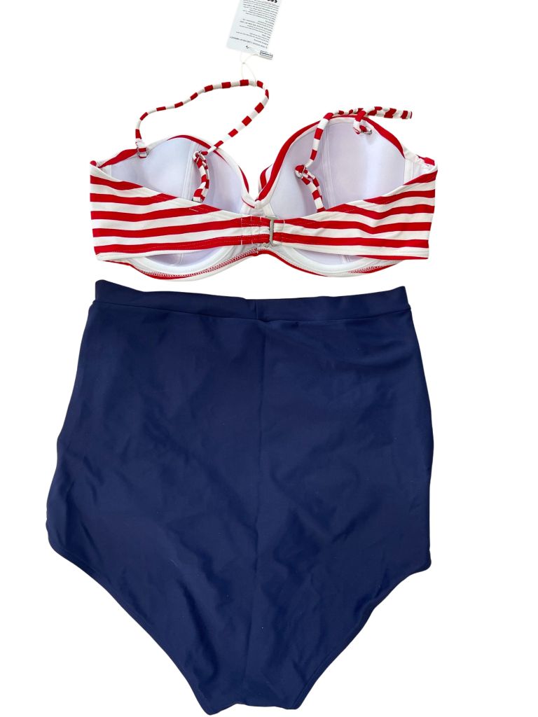 Cocoship Red/White/Blue Nautical Swim Two-Piece