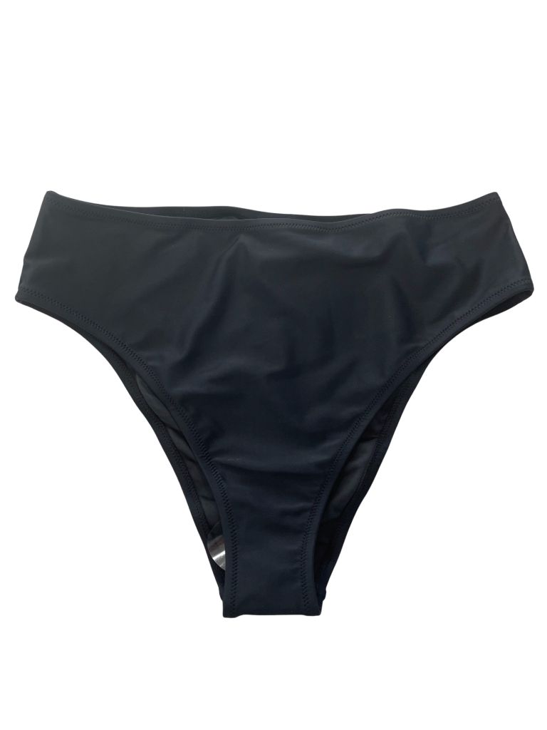Relleciga Black High Cut High Waisted Swim Bottom