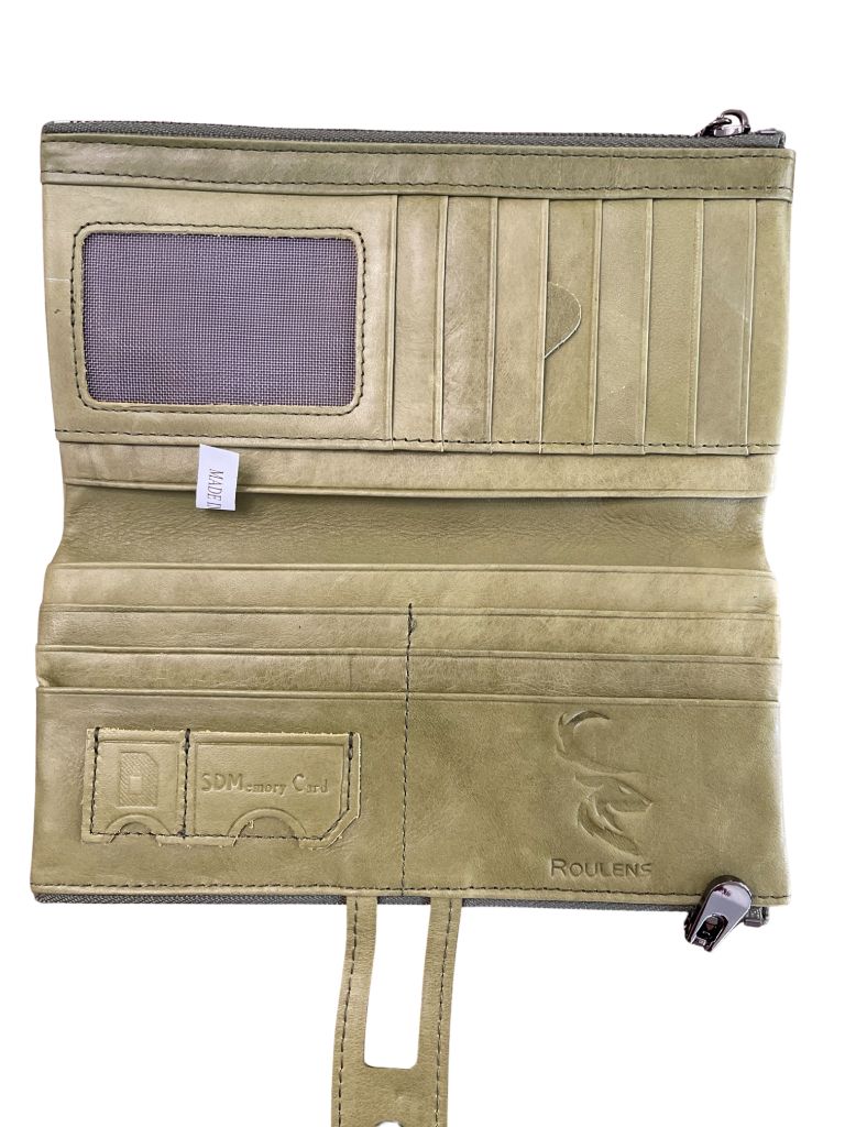 Roulens Sage Green Leather Wallet