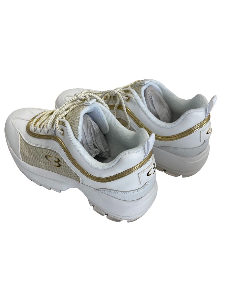 Concept by Skechers White & Gold Accent Sport Sneaker 'Beyond Fresh'