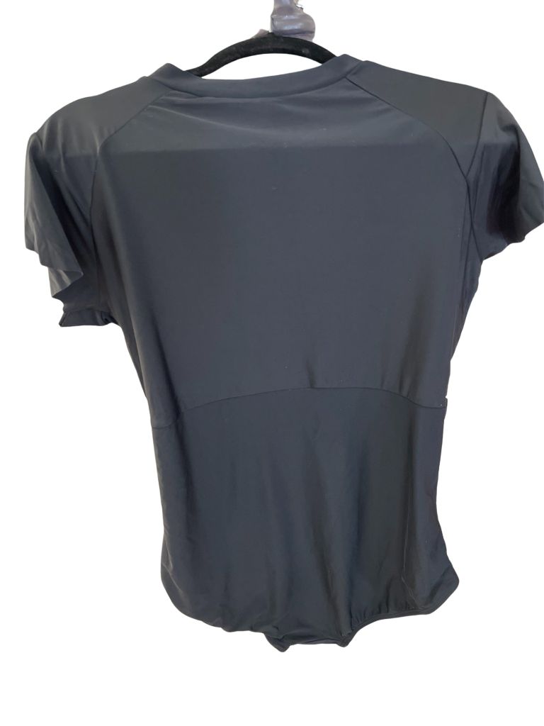 Wolddress Black Zip Front Swim One Piece (XXL)