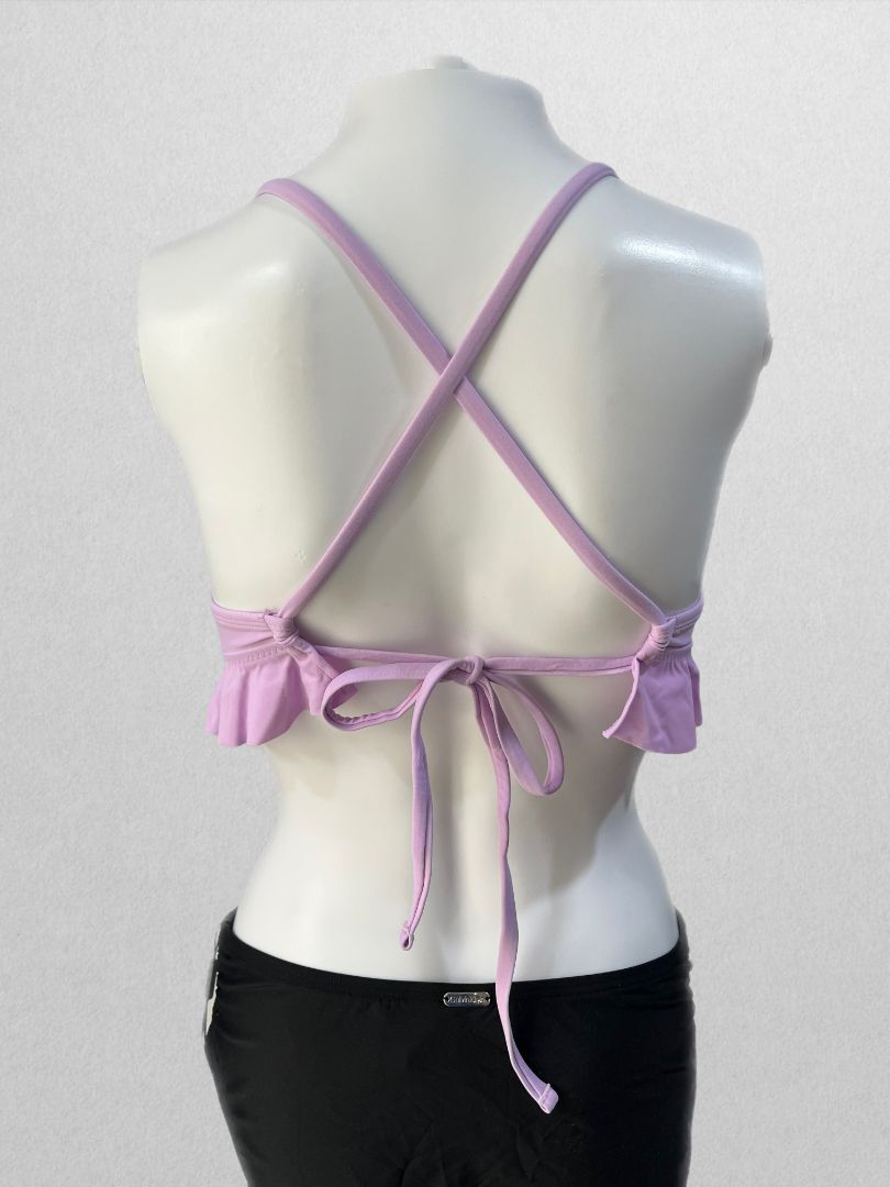 Xhilaration Lavender Ruffled Bikini Swim Top (M)