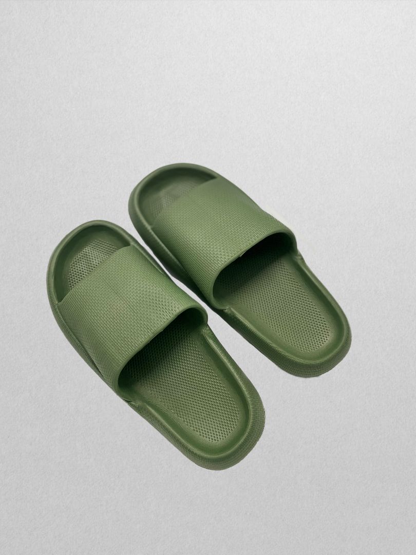 Soft Slide Green Cloud Slipper Sandal
