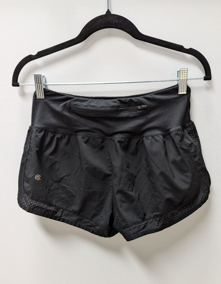 Champion Black Active Shorts with Zipper Pocket
