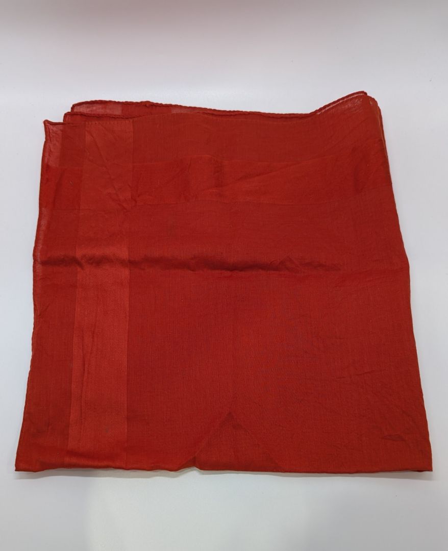 YSL Red Square Bordered Scarf