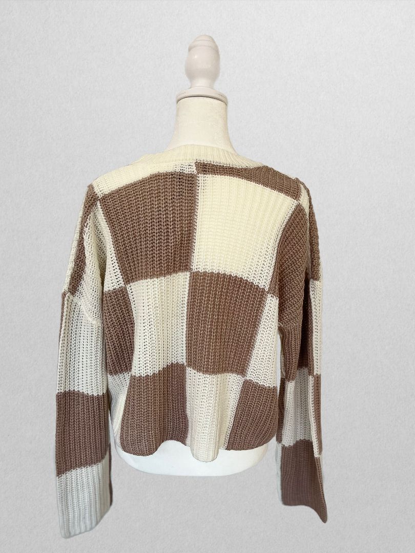 Sincerely Jules Checkered Crop Sweater