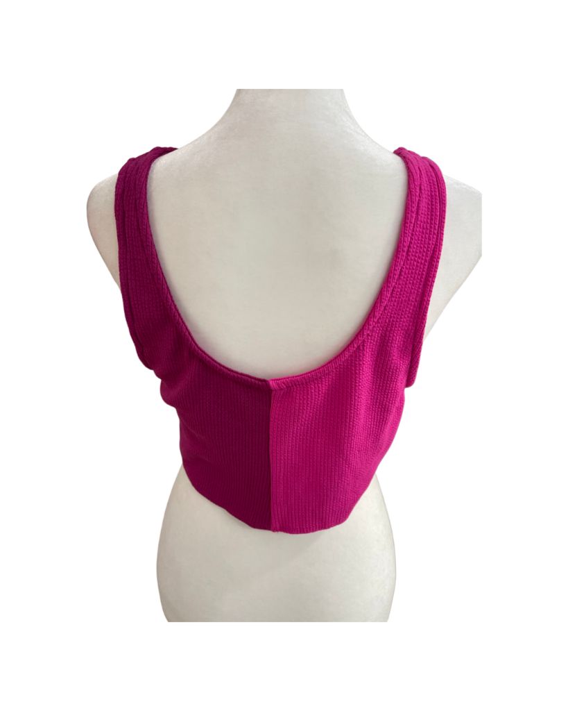 Wild Fable Two-tone Dark Pink/Pink Crop Tank