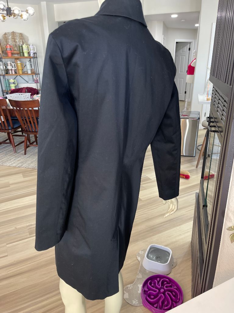 Style & Co Trench Black Trench Coat
