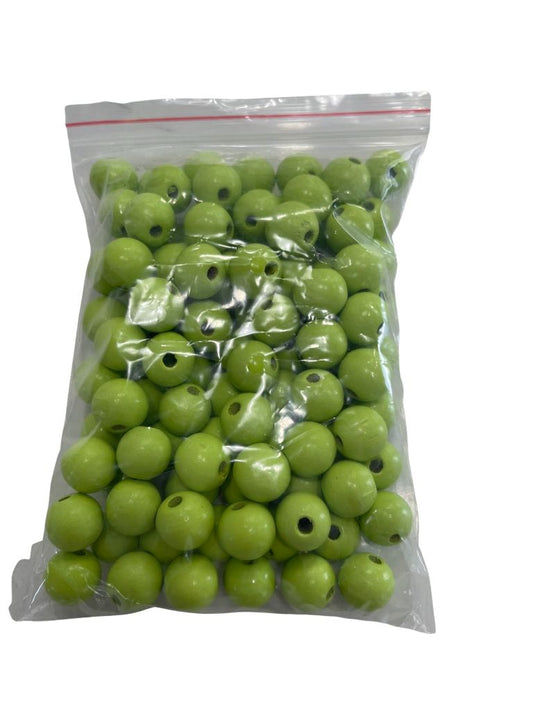 100 16mm Beads - Green