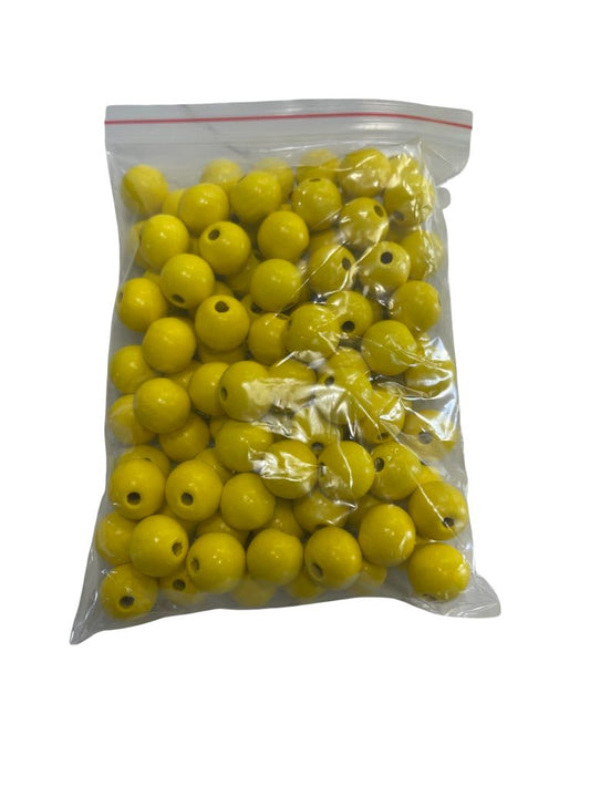 100 16mm Beads - Yellow