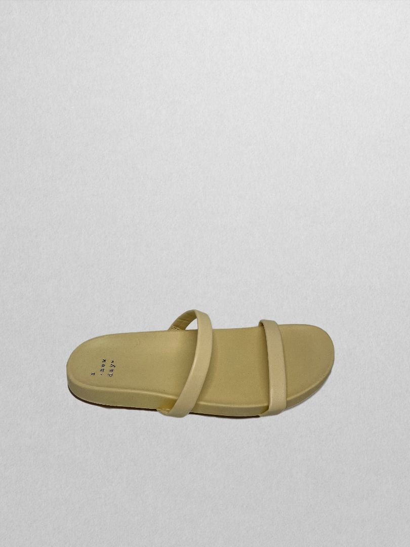 A New Day Yellow Strappy Slide-on Sandal (9.5) (New without Tags)