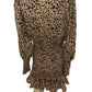 ASOS Design Leopard Mini Dress with Long Puff Sleeves