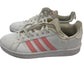 Adidas White/Pink Lace Up Sneaker