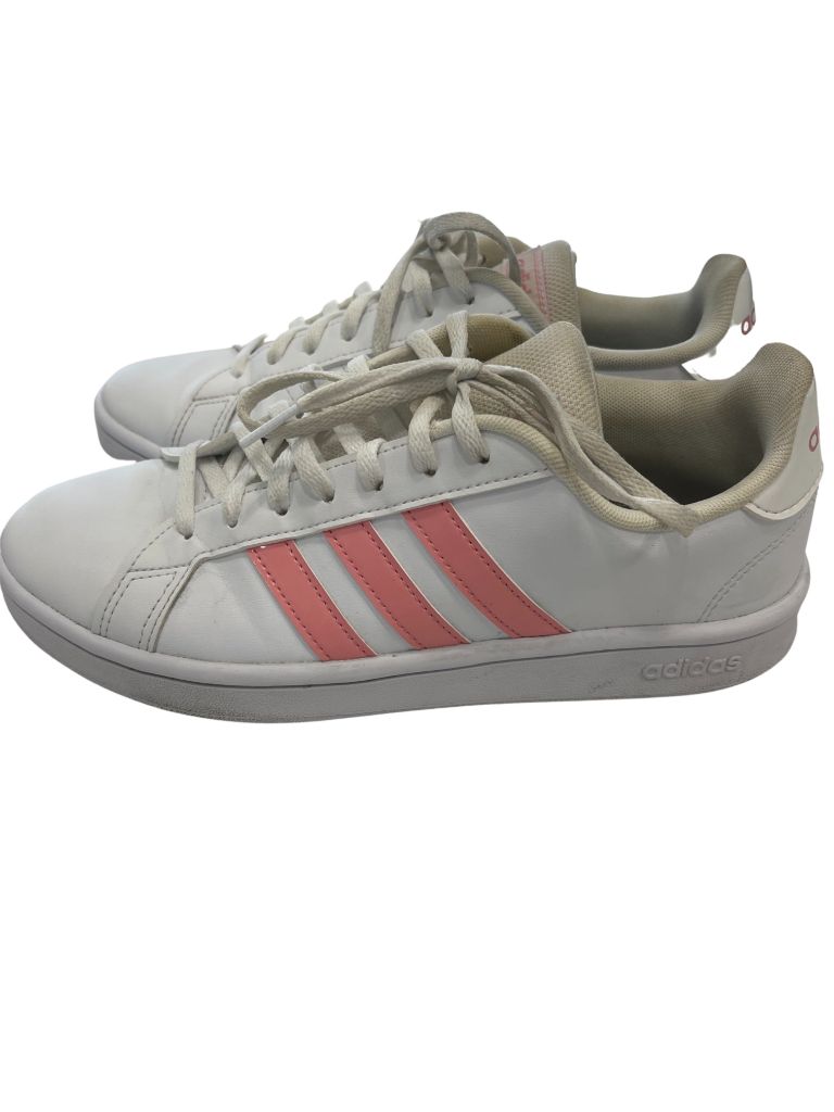 Adidas White/Pink Lace Up Sneaker