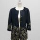 Alfani Black Floral Button-Up Jacket