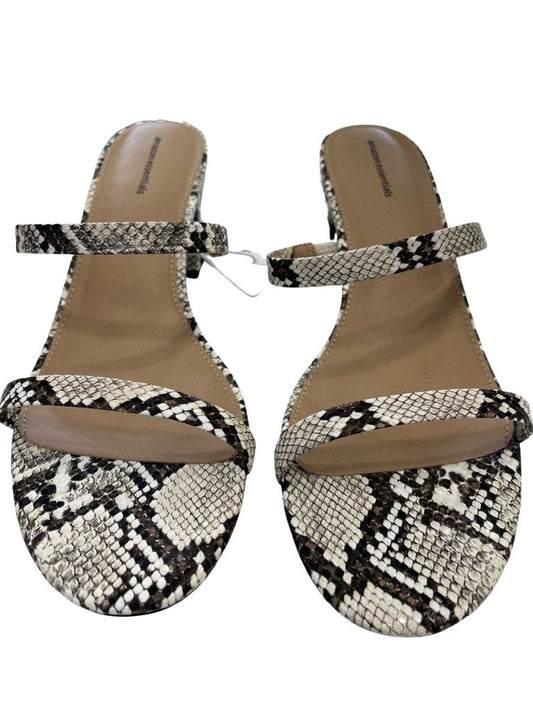 Amazon Essentials Beige Faux Snakeskin Heels