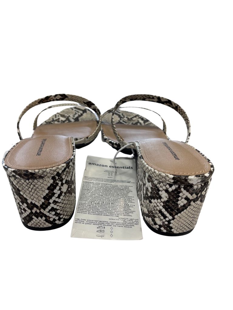 Amazon Essentials Beige Faux Snakeskin Heels