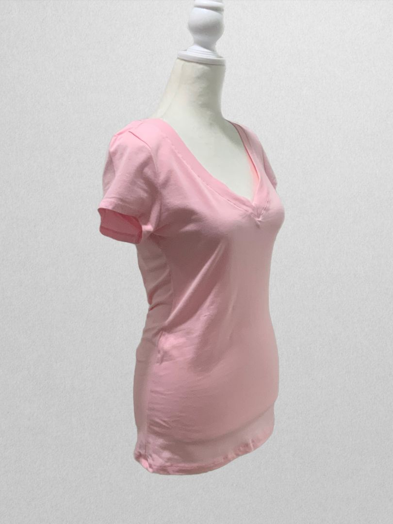 Ambiance Apparel Pink V-Neck Tee