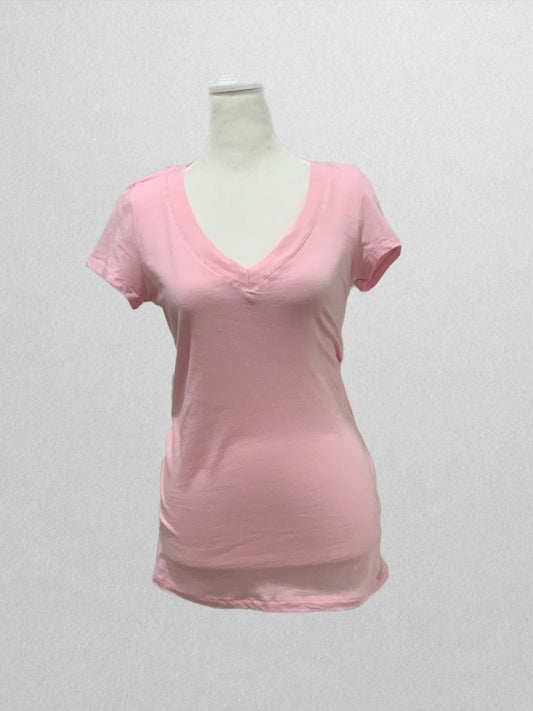 Ambiance Apparel Pink V-Neck Tee