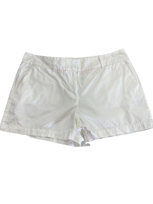 Ann Taylor Loft White Flat Front Shorts